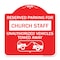 Signmission Reserved Parking for Church Staff Unauthorized Vehicles Towed Away Alum, 18" x 18", RW-1818-23124 A-DES-RW-1818-23124 - alternate 1